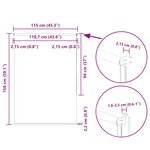 vidaXL Store enrouleur occultant blanc cassé 115x150 cm largeur tissu