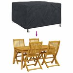 vidaXL Housse pour mobilier d'extérieur Noir 150 x 150 x 75 cm 210D