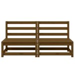 vidaXL Canapés centraux de jardin 2 Pièces marron miel bois de pin solide