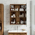 vidaXL Armoire Miroir de Salle de Bain Bois ancien 43 x 16 x 62.5 cm