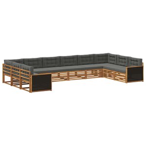vidaXL Ensembles de canapés 10 pc Bois d'Acacia Massif