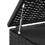 vidaXL Boîte à coussins de jardin Résine tressée 100x49x103 5 cm Noir