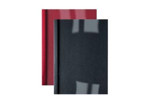 Lot de 100 LinenWeave Plats de couverture thermique 15 mm rouge GBC