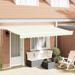 vidaXL Auvent Rétractable Crème 400 x 200 cm tissu