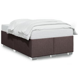 vidaXL Cadre de lit sans matelas marron foncé 120x190 cm tissu