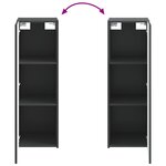vidaXL Cabinet de Salle de Bain Mural Noir 33 x 34 5 x 60 cm