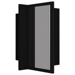 vidaXL Armoire à miroir de salle de bain LED Noir 40x12x45 Acrylique