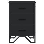 vidaXL Table de chevet noir 40x41x60 cm bois d’ingénierie