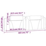 vidaXL Coussin de tête de lit noir 183 cm similicuir
