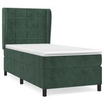 vidaXL Sommier à lattes de lit et matelas Vert foncé 80x200 cm Velours