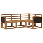 vidaXL Ensemble de canapés d'extérieur 4 Pièces Naturel