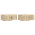 vidaXL Cabinet de chevet 2 Pièces Chêne Sonoma 49 x 34 5 x 20 cm