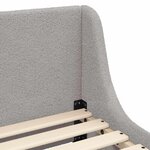 vidaXL Cadre de lit pour enfants avec tête de lit Gris clair 90x190 cm