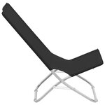 vidaXL Chaises de plage pliables lot de 2 Noir Tissu
