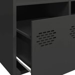 vidaXL Buffet noir 101 5x39x73 5 cm acier laminé à froid