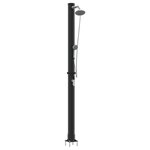 vidaXL Douche solaire extérieure Noir 217 cm PVC  aluminium