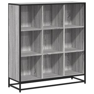 vidaXL Bibliothèque sonoma gris 97 5x33x107 5 cm bois ingénierie métal