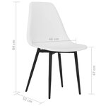 vidaXL Chaises à manger lot de 6 blanc PP