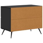 vidaXL Cabinet de chevet Noir 62 x 34 5 x 47 5 cm Bois d'ingénierie