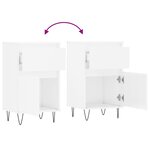vidaXL Buffets 2 Pièces blanc brillant 40x35x70 cm bois d'ingénierie
