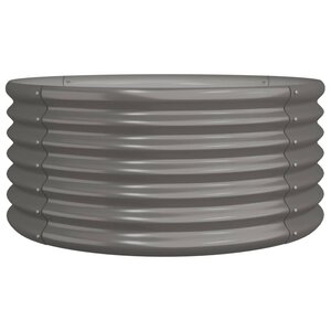 vidaXL Jardinière de jardin Acier galvanisé 80x80x36 cm Gris