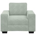 vidaXL Fauteuil Gris clair 60 cm Velours