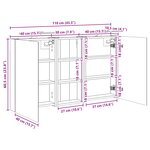 vidaXL Ensemble de Meubles de Salle de Bain 3 Pièces 110 x 10 5 x 60 5 cm