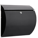 Boîte aux Lettres en Acier  Aura E5404  Grande capacité  Anti-pluie  Noir
