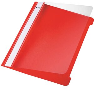 Lot de 25 chemises à lamelle Standard, format A5, en PVC, rouge LEITZ