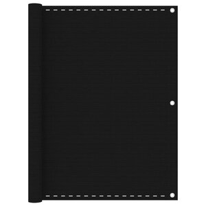vidaXL Écran de balcon Noir 120x600 cm PEHD