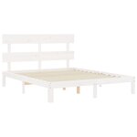 vidaXL Cadre de lit sans matelas blanc 160x200 cm bois de pin massif