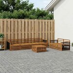 vidaXL Ensemble de canapés d'extérieur 7 Pièces Naturel