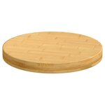 vidaXL Dessus de table Ø50x4 cm bambou