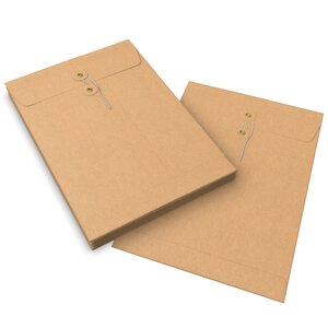 Lot de 10 enveloppes  soufflets  rondelle et ficelle manille 324x229