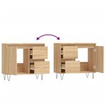 vidaXL Armoire salle de bain chêne sonoma 65x33x60 cm