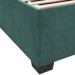 vidaXL Cadre de lit avec matelas Vert foncé 120 x 190 cm tissu