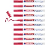 Marqueur Peinture Brillante 751 Rouge Pointe Ronde 1-2 mm x 10 EDDING