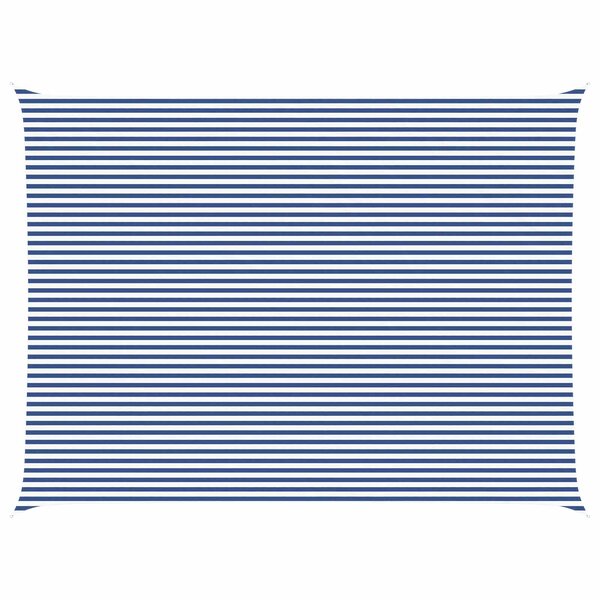vidaXL Voile d'ombre Bleu et Blanc 6 x 8 m 100   polyester Oxford