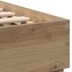 vidaXL Cadre de lit Chêne artisanal 180 x 200 cm Bois d'ingénierie
