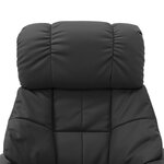 vidaXL Fauteuil de massage inclinable Gris Similicuir et bois courbé