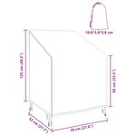 vidaXL Housse de chaise de jardin Noir 75 x 78 x 65 / 100 cm Tissu 600D