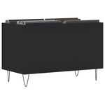 vidaXL Armoire à disques noir 74 5x38x48 cm bois d'ingénierie