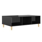 vidaXL Table basse Noir brillant 103 5x60x35 cm Aggloméré