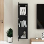 vidaXL Meuble TV Noir 30 5x30x110 cm Bois d’ingénierie