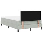 vidaXL Lit à ressorts avec matelas Gris clair 120 x 190 cm tissu