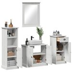 vidaXL Ensemble de mobilier de salle de bain avec tiroir 3 Pièces Marron