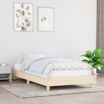 vidaXL Cadre de lit Crème 90x190 cm Tissu