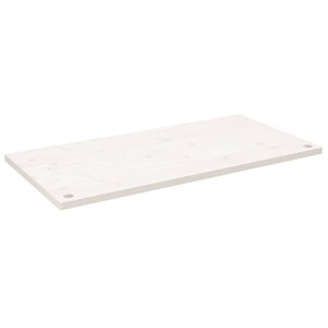 vidaXL Dessus de bureau blanc 100x60x2 5 cm bois massif de pin
