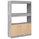 vidaXL Buffet haut sonoma gris 92x33x140 cm bois d'ingénierie