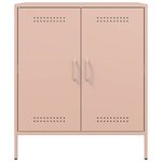 vidaXL Buffet rose 68x39x79 cm acier
